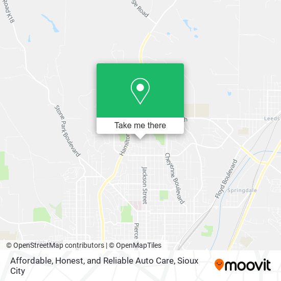 Affordable, Honest, and Reliable Auto Care map