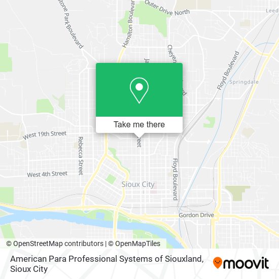 Mapa de American Para Professional Systems of Siouxland