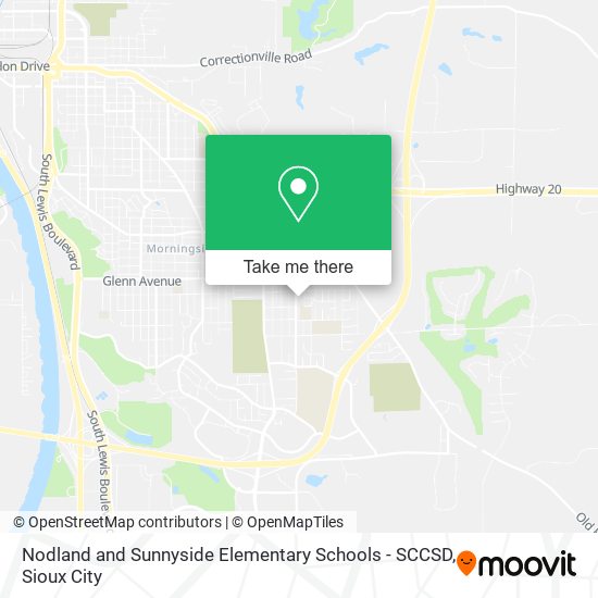 Nodland and Sunnyside Elementary Schools - SCCSD map
