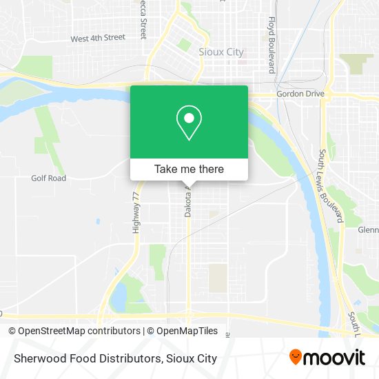 Sherwood Food Distributors map