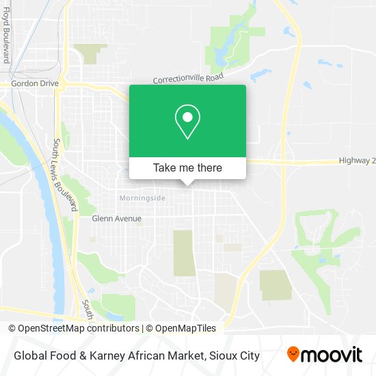 Mapa de Global Food & Karney African Market