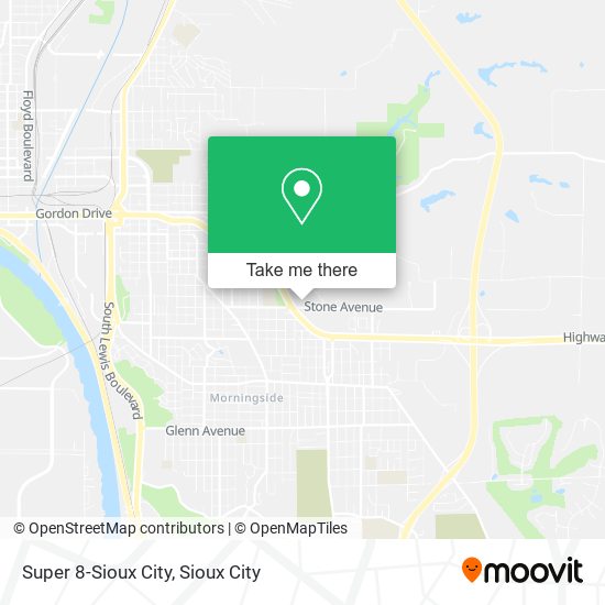 Mapa de Super 8-Sioux City