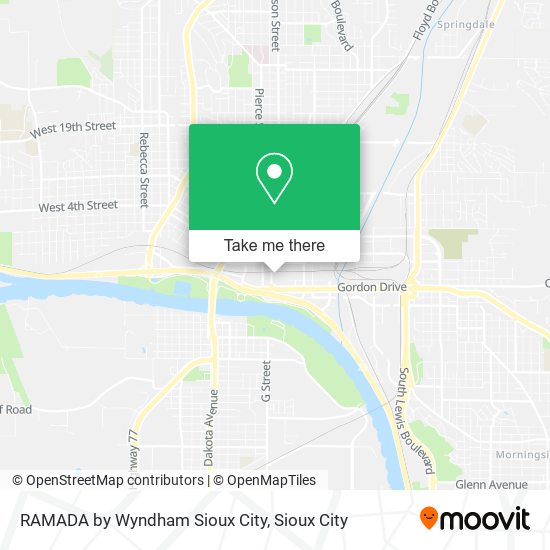 RAMADA by Wyndham Sioux City map