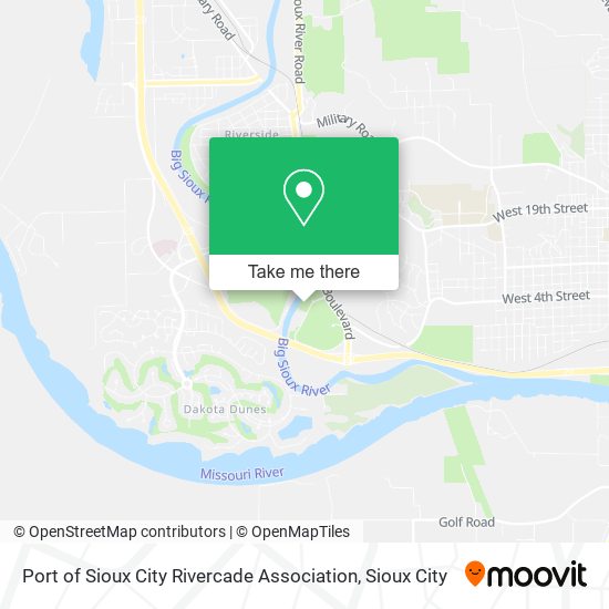 Port of Sioux City Rivercade Association map