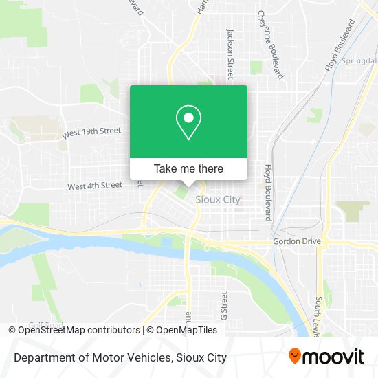 Department of Motor Vehicles map
