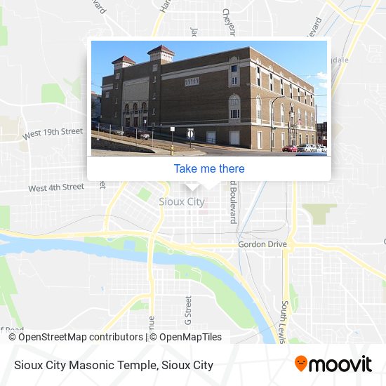 Sioux City Masonic Temple map