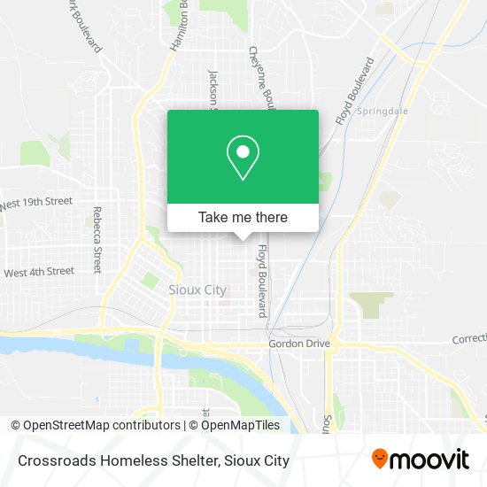 Mapa de Crossroads Homeless Shelter