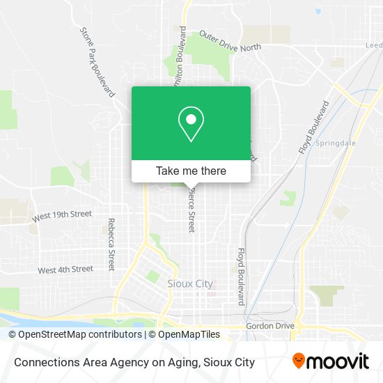 Connections Area Agency on Aging map
