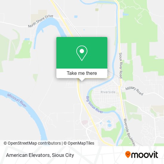 American Elevators map