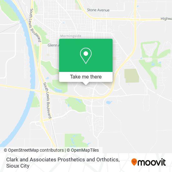 Mapa de Clark and Associates Prosthetics and Orthotics