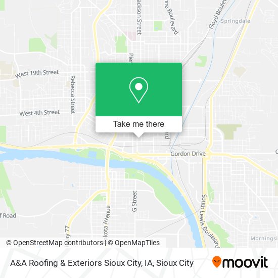 A&A Roofing & Exteriors Sioux City, IA map