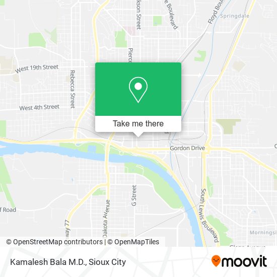 Kamalesh Bala M.D. map
