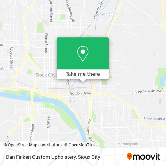 Mapa de Dan Finken Custom Upholstery