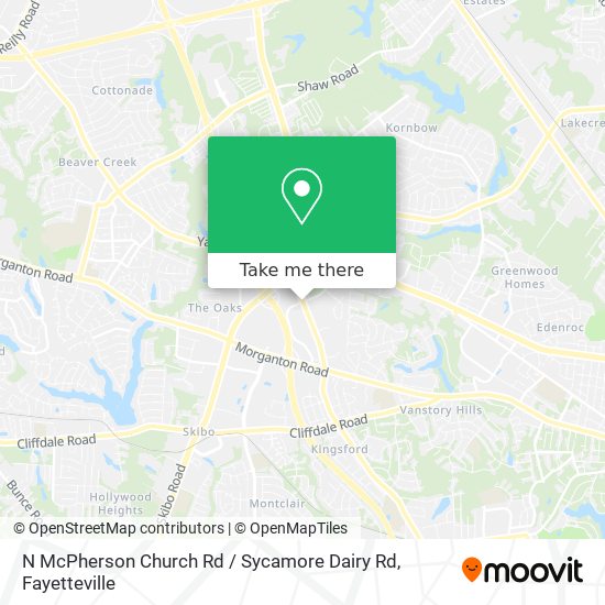 Mapa de N McPherson Church Rd / Sycamore Dairy Rd