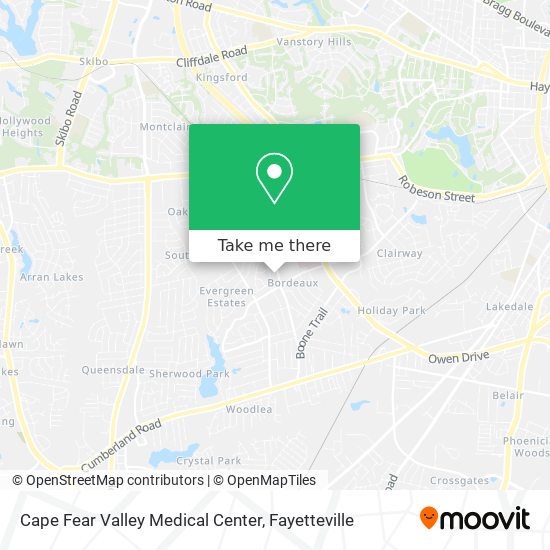 Cape Fear Valley Medical Center map