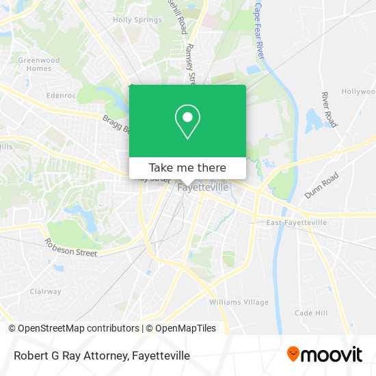 Robert G Ray Attorney map