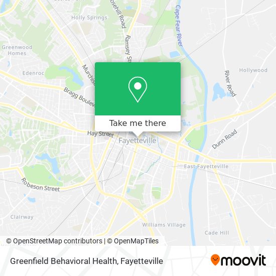 Greenfield Behavioral Health map