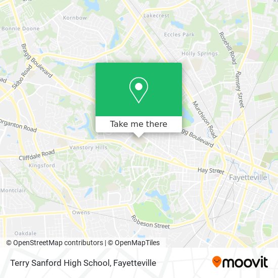 Mapa de Terry Sanford High School
