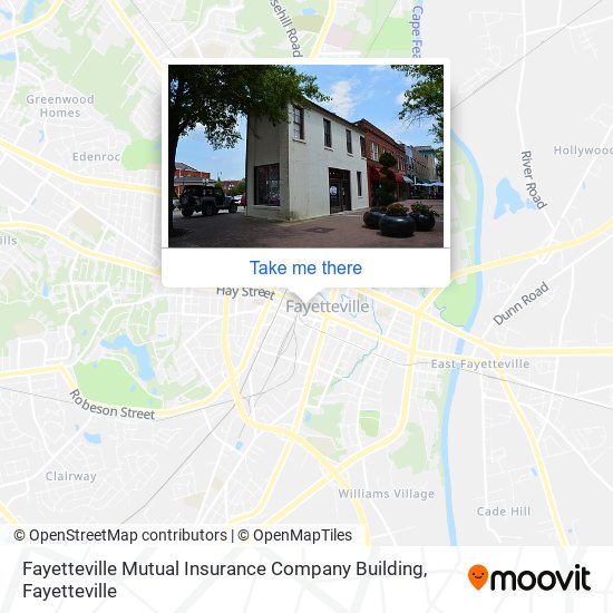 Fayetteville Mutual Insurance Company Building map