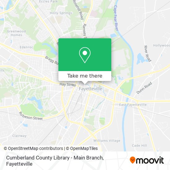 Cumberland County Library - Main Branch map