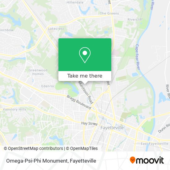Omega-Psi-Phi Monument map