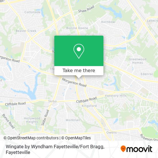 Wingate by Wyndham Fayetteville / Fort Bragg map