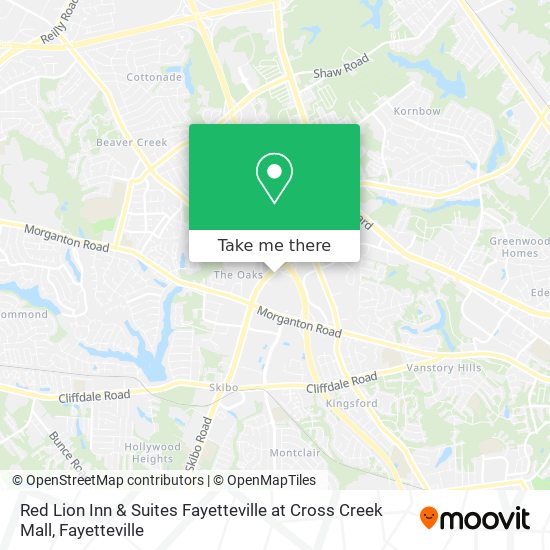 Mapa de Red Lion Inn & Suites Fayetteville at Cross Creek Mall
