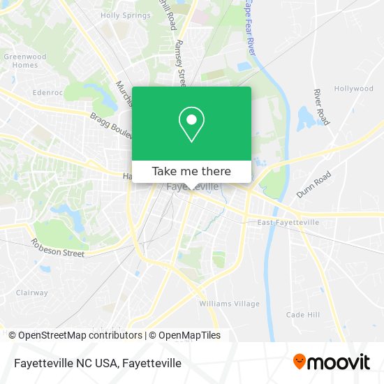 Fayetteville NC USA map