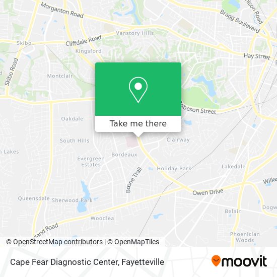 Cape Fear Diagnostic Center map