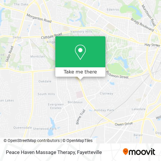 Peace Haven Massage Therapy map