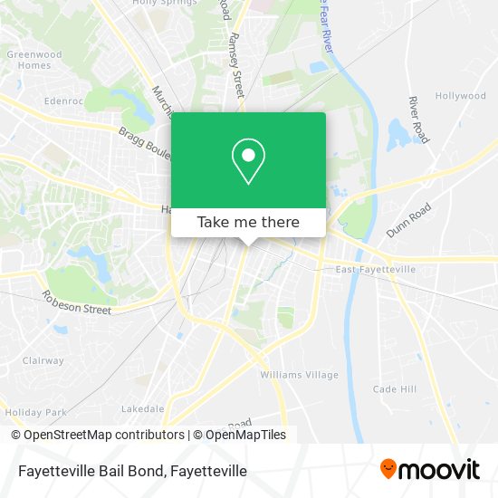 Mapa de Fayetteville Bail Bond