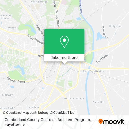 Cumberland County Guardian Ad Litem Program map