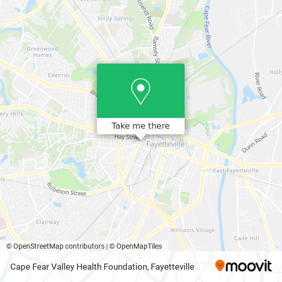 Mapa de Cape Fear Valley Health Foundation