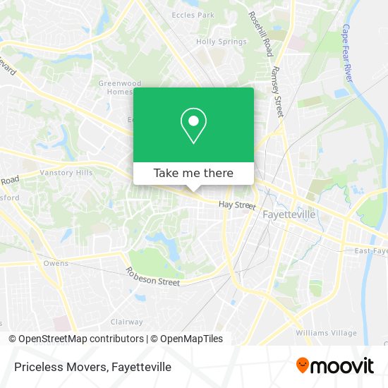 Priceless Movers map