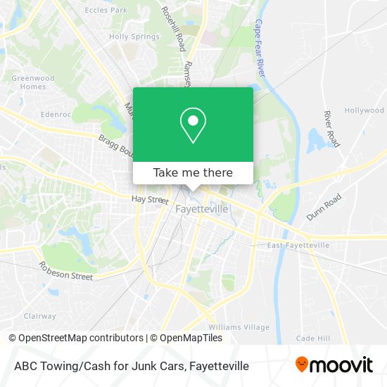 ABC Towing/Cash for Junk Cars map