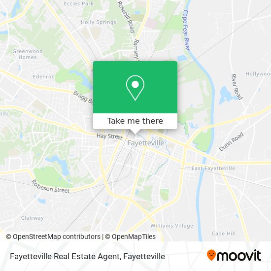 Fayetteville Real Estate Agent map