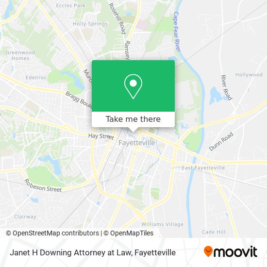 Janet H Downing Attorney at Law map