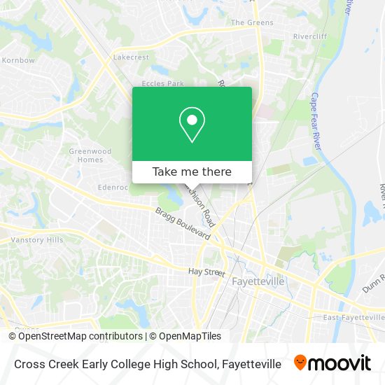 Cross Creek Early College High School map