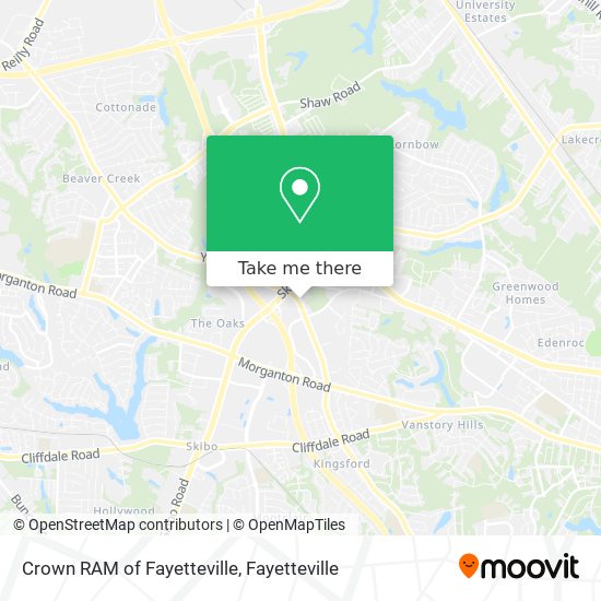 Crown RAM of Fayetteville map