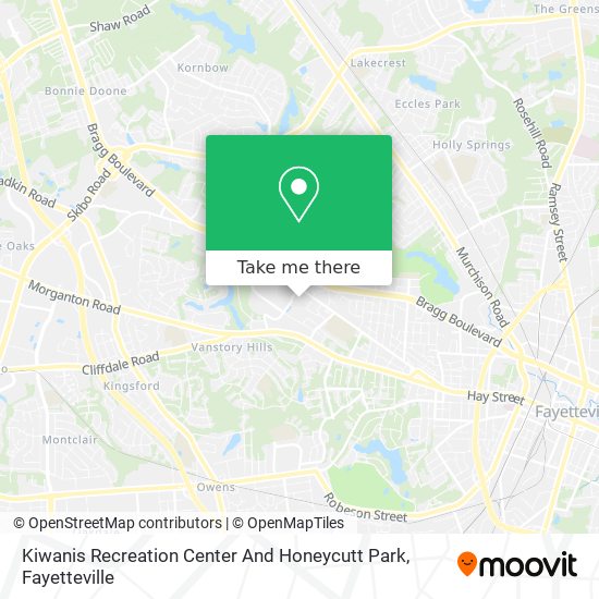 Kiwanis Recreation Center And Honeycutt Park map