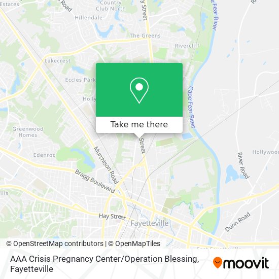 AAA Crisis Pregnancy Center / Operation Blessing map