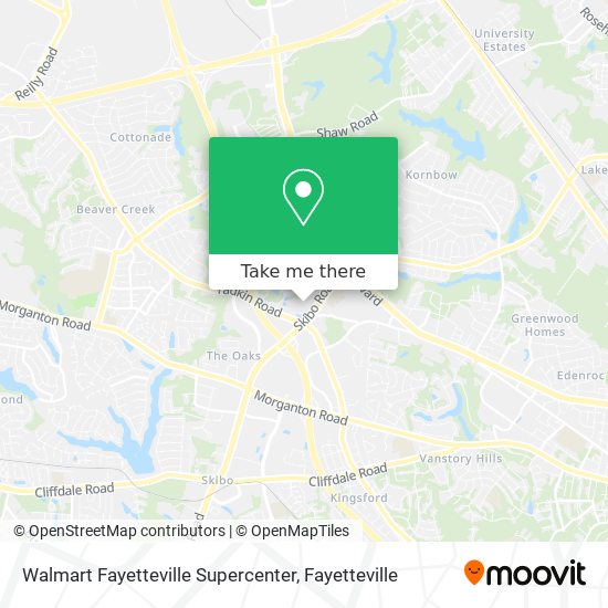 Mapa de Walmart Fayetteville Supercenter