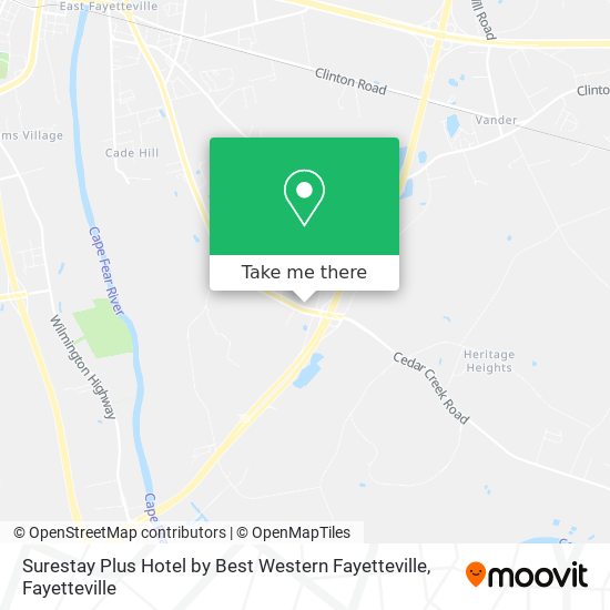 Surestay Plus Hotel by Best Western Fayetteville map