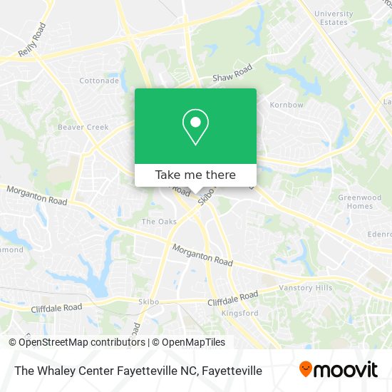 The Whaley Center Fayetteville NC map