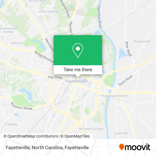 Fayetteville, North Carolina map