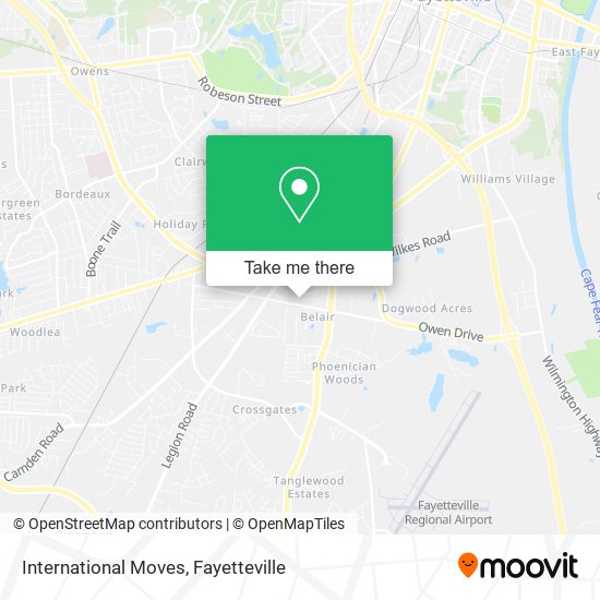 International Moves map