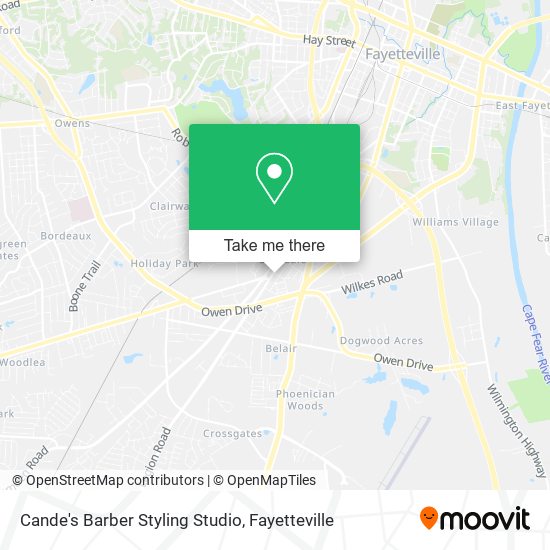 Cande's Barber Styling Studio map