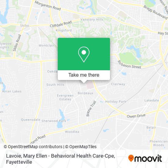 Lavoie, Mary Ellen - Behavioral Health Care-Cpe map