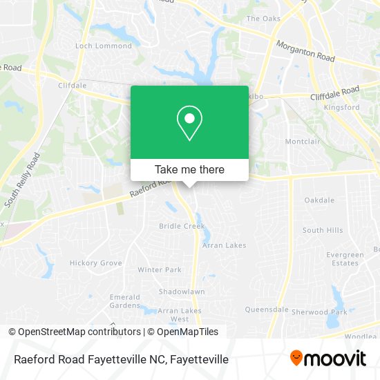 Mapa de Raeford Road Fayetteville NC