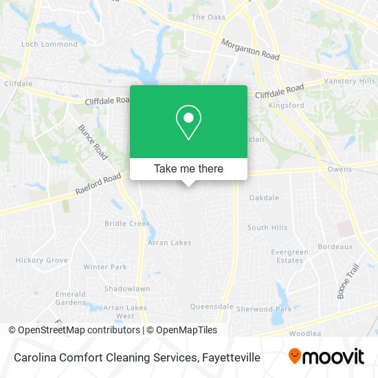 Carolina Comfort Cleaning Services map